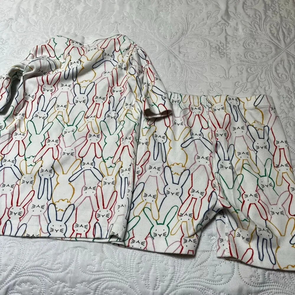 Hanna Andersson Bunny Print PJ Set Size 8